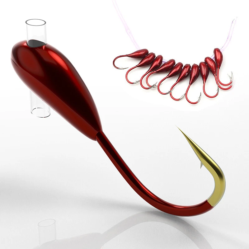 10/20PCS Winter Ice Fishing Ho - Fishing Hook Offset recension och pris