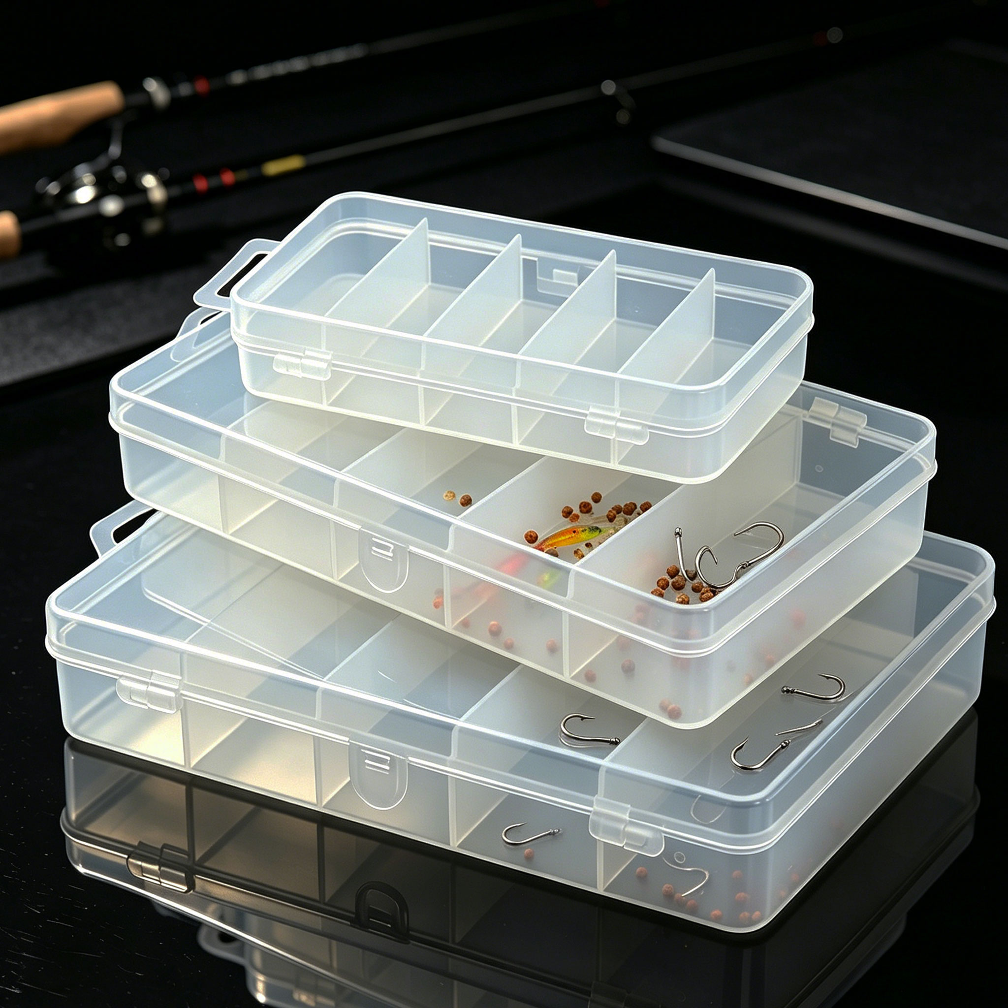 1/3pcs 3 Sizes of Plastic Fish - Fishing Hook Box recension och pris