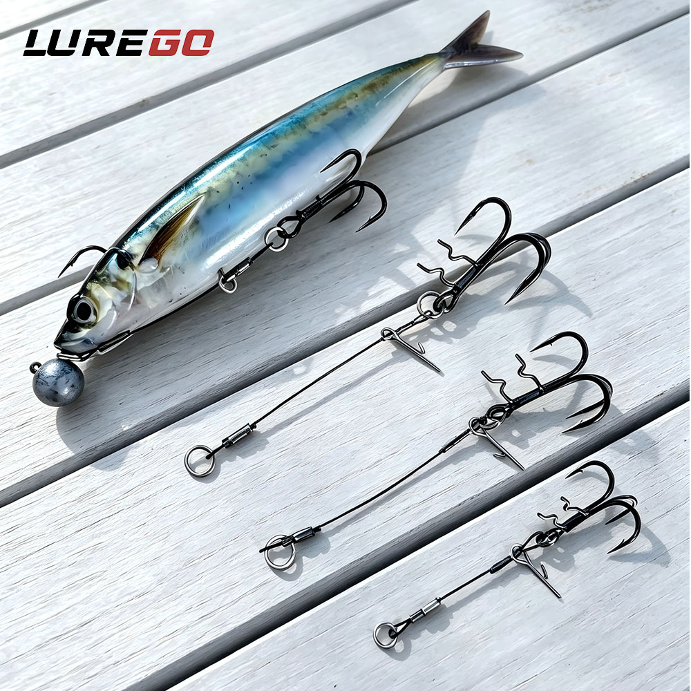 LUREGO 2Pcs Stinger Rig T-Bell - Fishing Hook Weedless recension och pris
