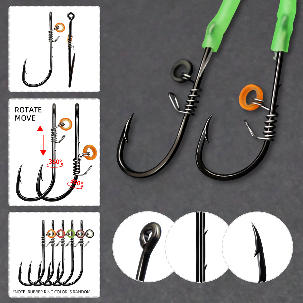 ZYZHE 1/3/5pcs Fishing Rigs Wi - Fishing Hook Assortment recension och pris