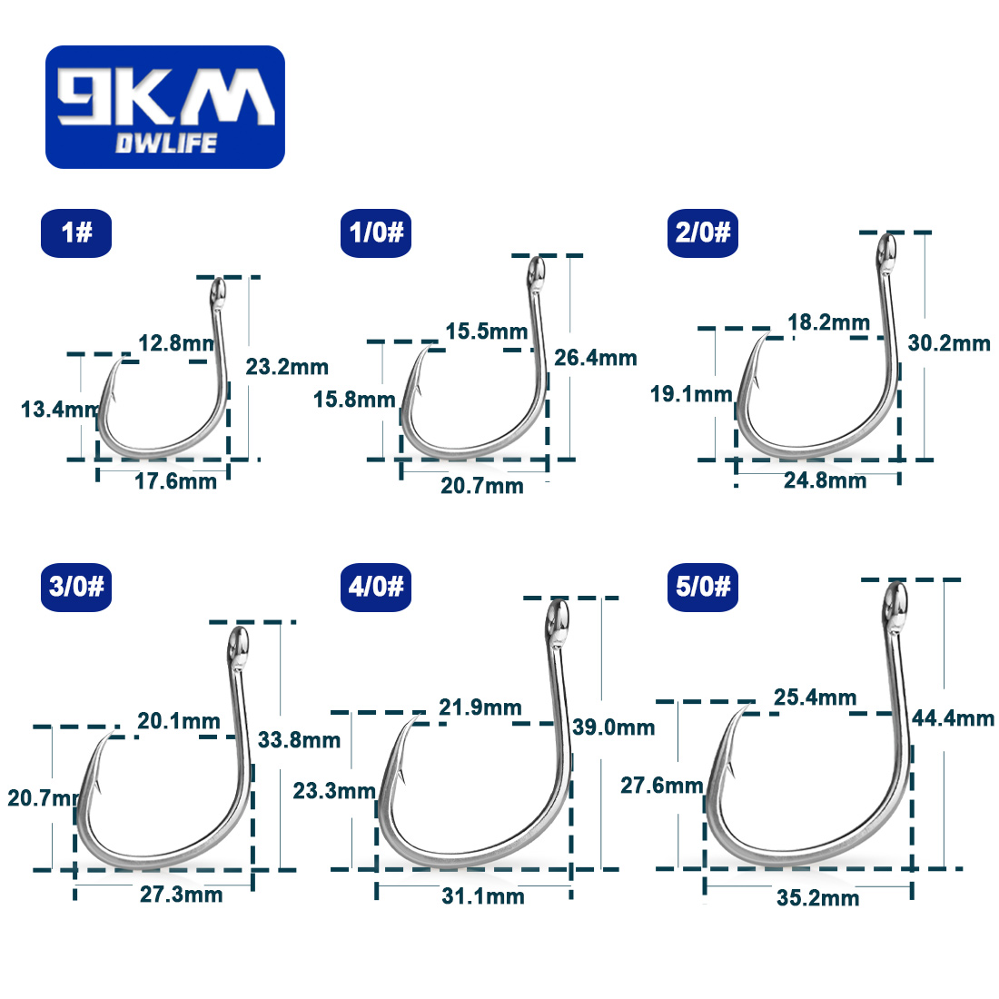9KM Fishing Hooks Saltwater Li - Fishing Hook Circle recension och pris