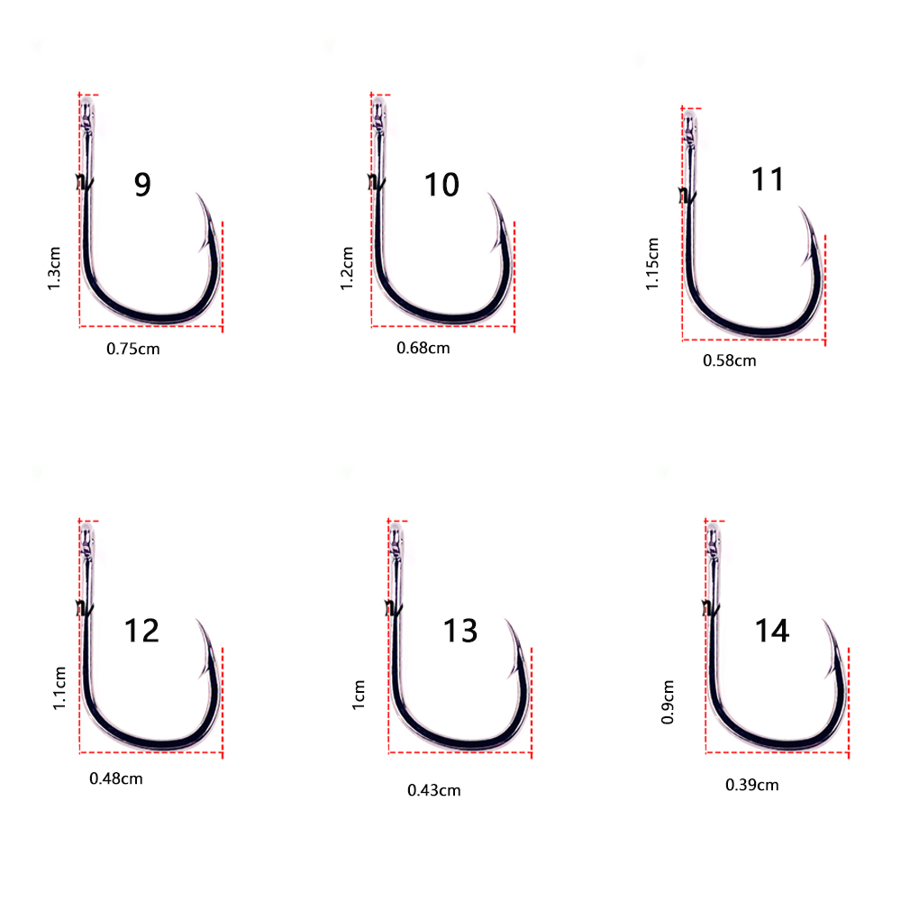 20pcs/lot Iseama 1/0#-14# Fish - Fishing Hook Assortment recension och pris