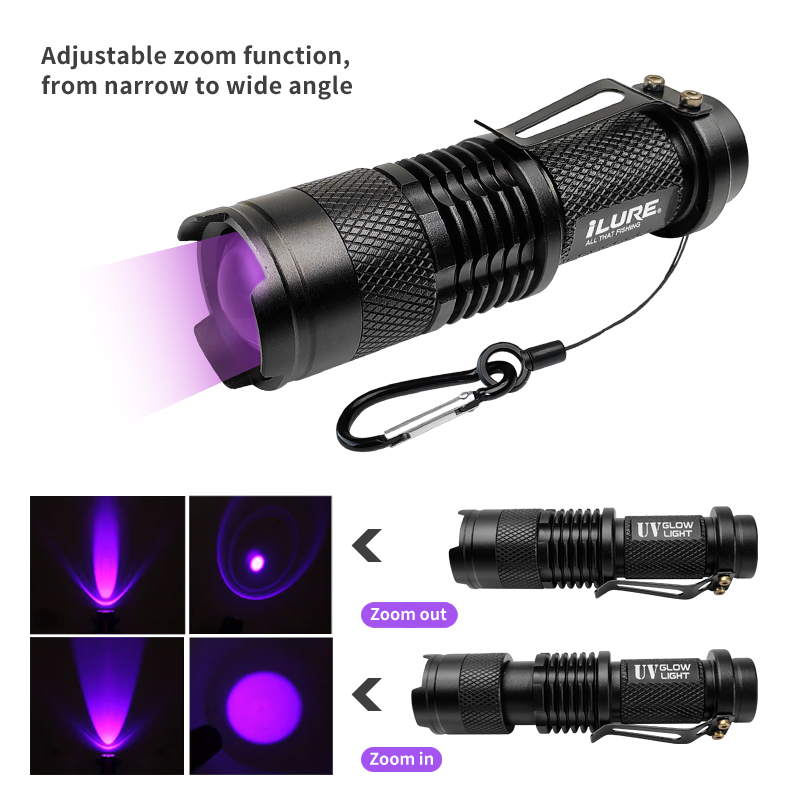 Mini UV Flashlight 395nm Ultra - Fishing Hook Jig recension och pris