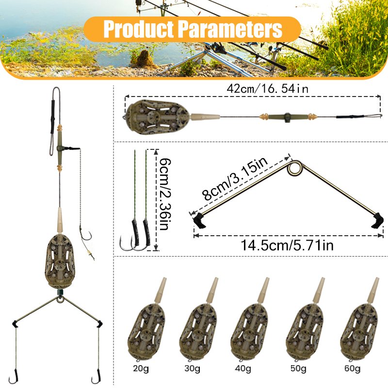 3 Hook Pre-tied Carp Hair Rigs - Fishing Hook Assortment recension och pris