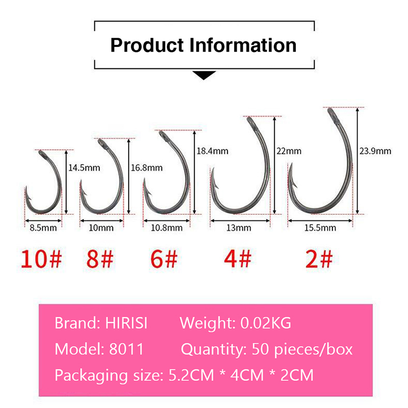 New Hirisi 50pcs Boxed Hooks B - Fishing Hook Box recension och pris